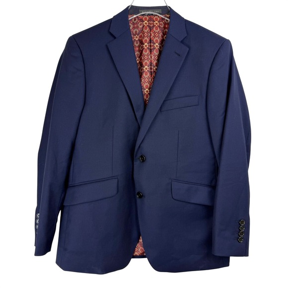 INDOCHINO Navy Blue 100% WOOL Blazer JACKET MEN 42S SOHO 52